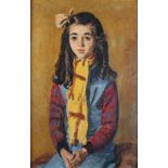 ARR PHILIP NAVIASKY (1894-1983) Jeanette, three-quarter portrait of a young girl with dark hair