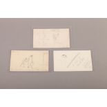 William Cave Day (1864-1924), Three pencil sketches relating to visits to Filey and Thornton-Le-