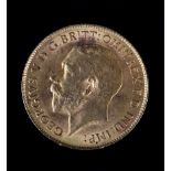 A George V half sovereign 1914