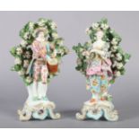A PAIR OF SAMSON PARIS PORCELAIN FIGURES, after Chelsea, of a beau with drum and companion, each