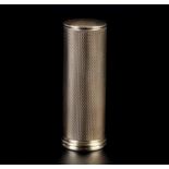 A LIPSTICK HOLDER IN 9CT GOLD BY ASPREY, the tubular engine turned barrel over circular signed