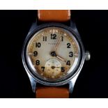 TIMOR GENTLEMAN'S ATP (ARMY TRADE PATTERN) manual military wristwatch c.1945 in chromed case with