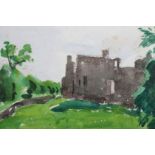ARR PHILIP NAVIASKY (1894-1983) Barden Tower, Yorkshire, watercolour over charcoal, signed to