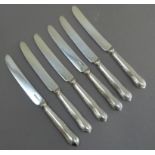 A set of six George V afternoon tea knives, Sheffield 1917