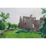 ARR PHILIP NAVIASKY (1894-1983) Barden Tower, Yorkshire, watercolour over charcoal, signed to