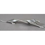 D P Carter, Pontefract, 20/21st century, a cast aluminium model of a jaguar, stamped mark to