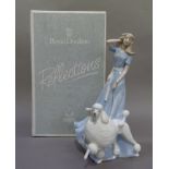 A Royal Doulton figure with a poodle, Spring Walk, boxed