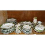 An Ashworths Real Ironstone china part dinner service including, vegetable tureen and cover, sauce