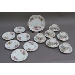 A Royal Crown Derby, Derby posies tea service, comprising six cups, six saucers, six tea plates, and