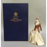 A Royal Worcester figure Francesca produced for the Collectors Society, figure with Afghan hound,