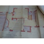 Architectural drawings, South East Prospect of Sheffield, map of Lincolnshire