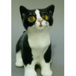 Winstanley Cats, a black and white kitten, signed to base, 15cm