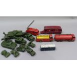 Quantity of Dinky toys including, Foden fuel truck, a Dinky supertoys horsebox, Dinky toys fire