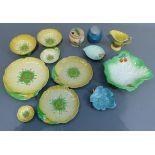 A collection of Carlton ware buttercup table ware including, three plates of various sizes, two
