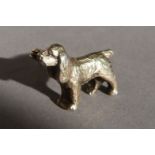 A cocker spaniel brooch in silver, approximately 27mm x 19mm