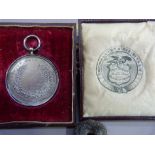 A commemorative medal: Plumpton Hall Foal Show - From Tho?s Groves Esq To Mr Stead, Kearby for the