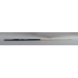 A BCE custom cues Ronnie O'Sullivan two piece cue with facsmilie signature, 145cm long