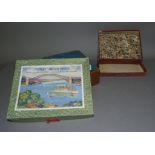 Three vintage jigsaws, Victory Jigsaw Sydney Harbour Bridge, GWR jigsaw and Academy jigsaw