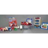 A small quantity of boxed vehicles including Corgi, Mercedes 2.3/16, Citroen 2cv, four by four Jeep,