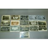 A small quantity of black and white sporting and other photographs to include cricket London county,