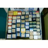A box of fifty six vintage radio and other valves, assorted makes including Brimar, Tungsran,