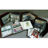 Approximately 210 EIIR GB commemorative packs containing mint unused stamps, high face value plus