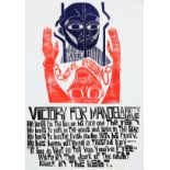 ARR BY AND AFTER PAUL PETER PIECH (American 1920-1996) Victory for Mandela - Betty Lane, linocut,