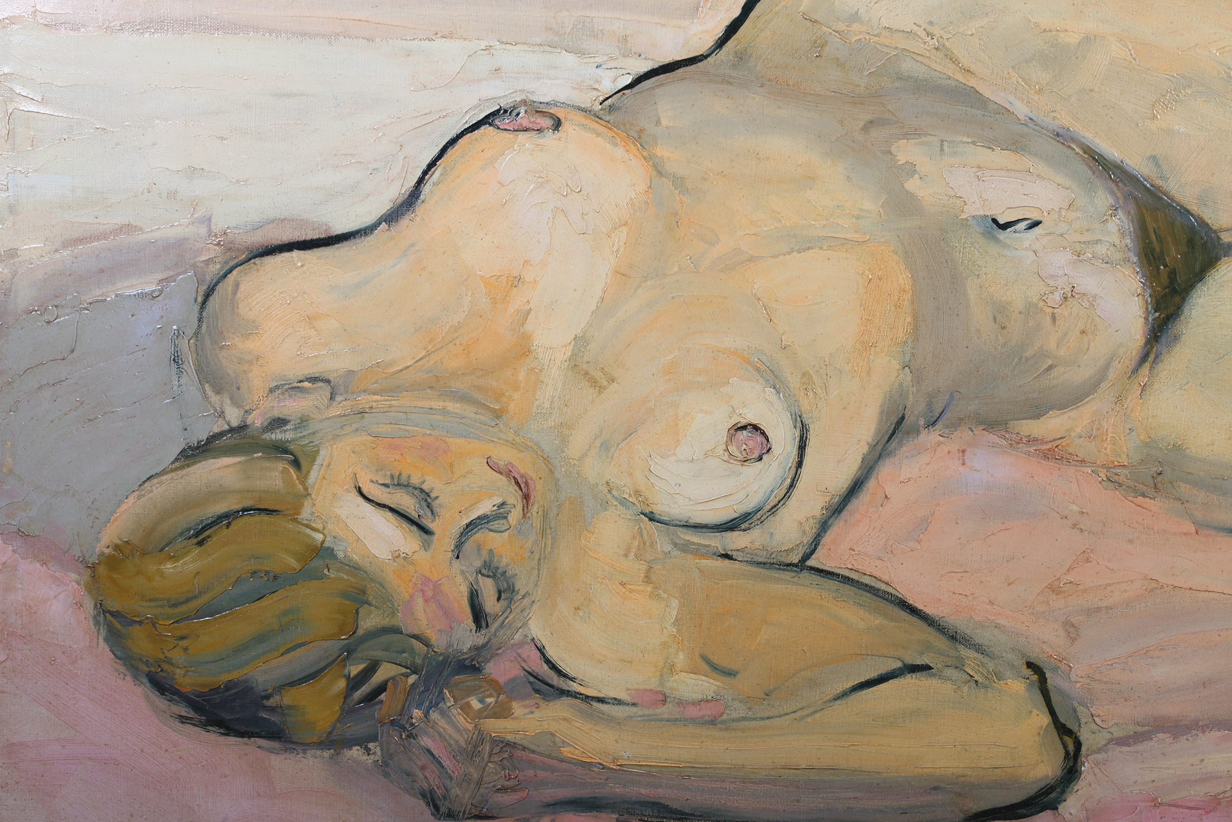 ARR DRUIE BOWETT (1924-1998) Sleeping nude, oil on canvas, signed and dated (19)59 to lower right, - Image 5 of 5