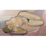 ARR DRUIE BOWETT (1924-1998) Sleeping nude, oil on canvas, signed and dated (19)59 to lower right,