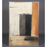ANONYMOUS (20th century), Abstract in shades of brown, black and cream, oil on canvas,