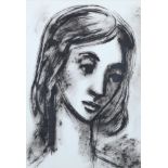 ARR JEAN-GEORGES SIMON (Hungarian 1894-1968) Young Woman, portrait, head and shoulders, ink and