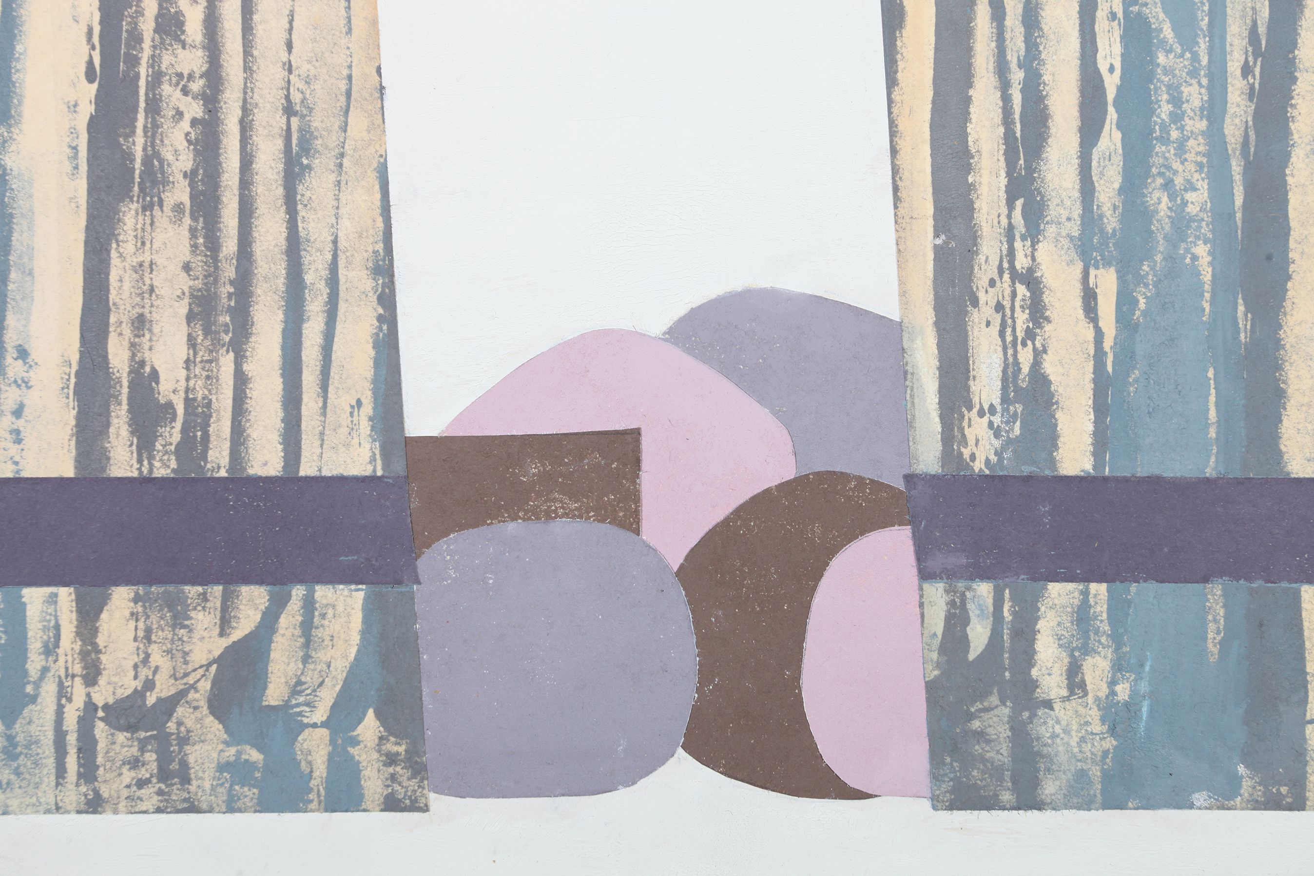 ARR DRUIE BOWETT (1924-1998) Verticals and spheres, mixed media, on card, signed and dated to - Image 2 of 3