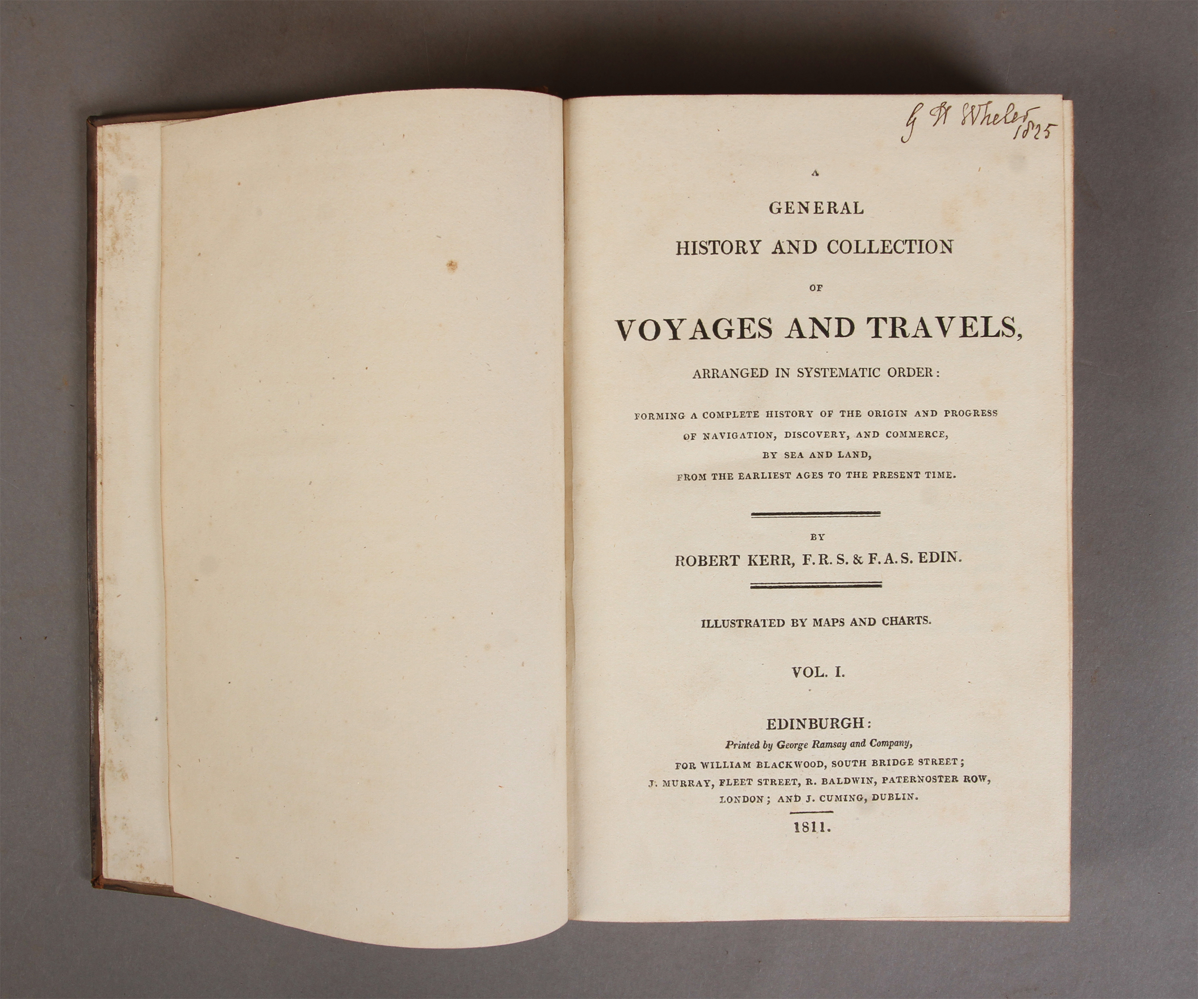 Kerr, Robert, A General History and Collection of Voyages and Travels. Edinburgh, William Blackwood, - Image 2 of 2