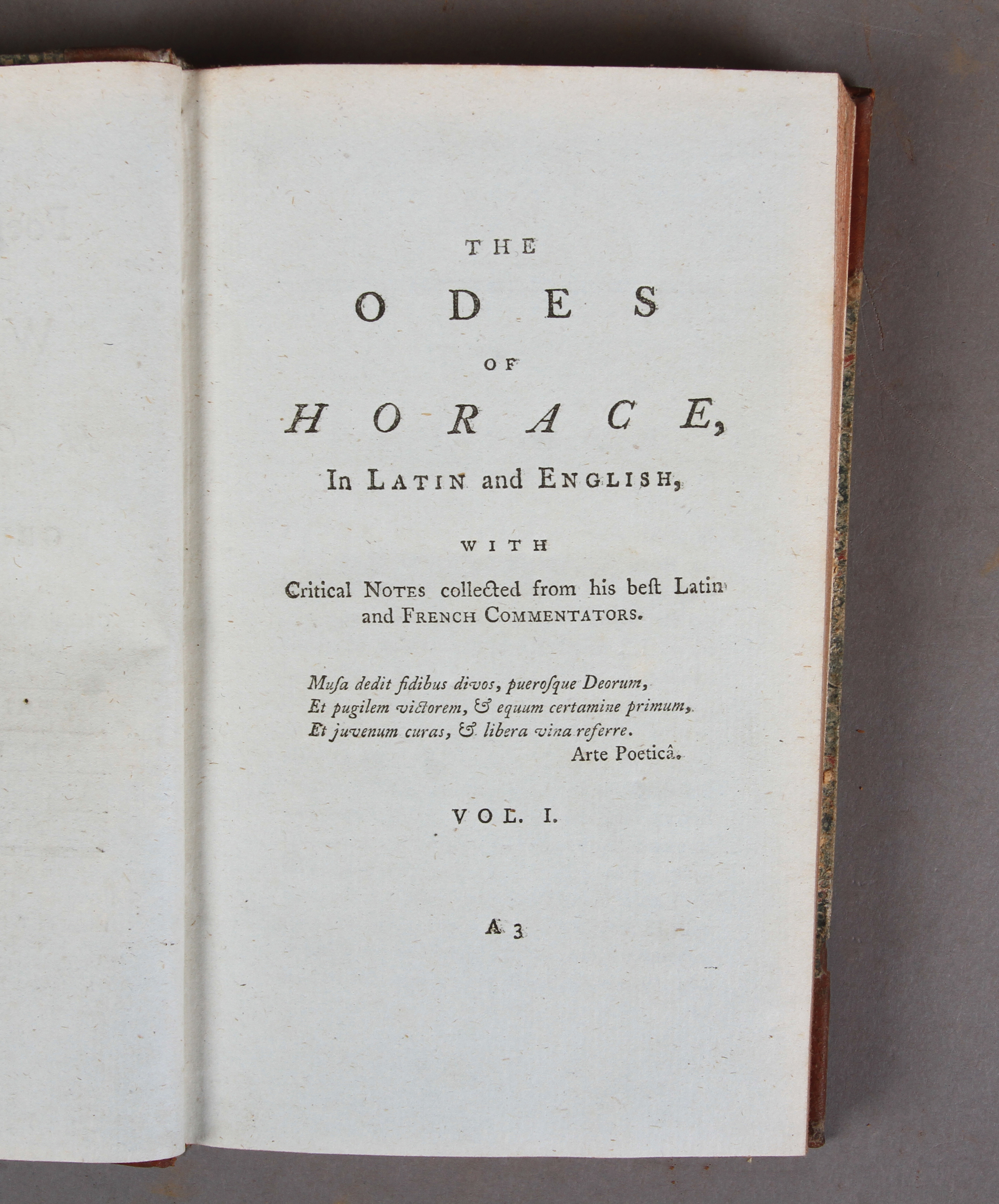 Horace, and Francis, Philip, A Poetical Translation of the Works of Horace, with the Original