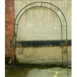 A metal arbour, 166cm wide