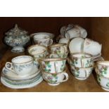 A quantity of Duchess June bouquet pattern teaware, Edwardian pottery breakfast service, other