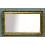 A gilt framed rectangular wall mirror