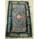 A vintage clip rug, 150cm x 89cm
