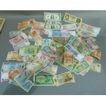100+ miscellaneous banknotes of the world