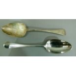 A George III silver teaspoon, London 1782 Hester Bateman, initialled MJ and embossed with a rose