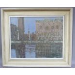 Brian Robb - Bacino di San Marco, oil on canvas, signed lower left and inscribed verso, 39cm x 49cm