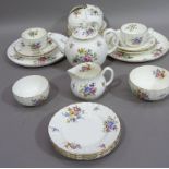 A Royal Worcester Roanoke part tea service including a tea pot 16cm high