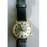 A Sekonda gentleman's alarm wristwatch c.1970 in rolled gold case, lever movement silvered