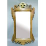 A George III style mahogany fret frame mirror 92cm x 51.5cm