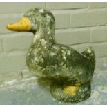A garden ornament, duck, concrete 40cm high