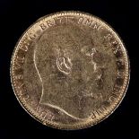 EDWARD VII Sovereign 1910 Melbourne Mint VF