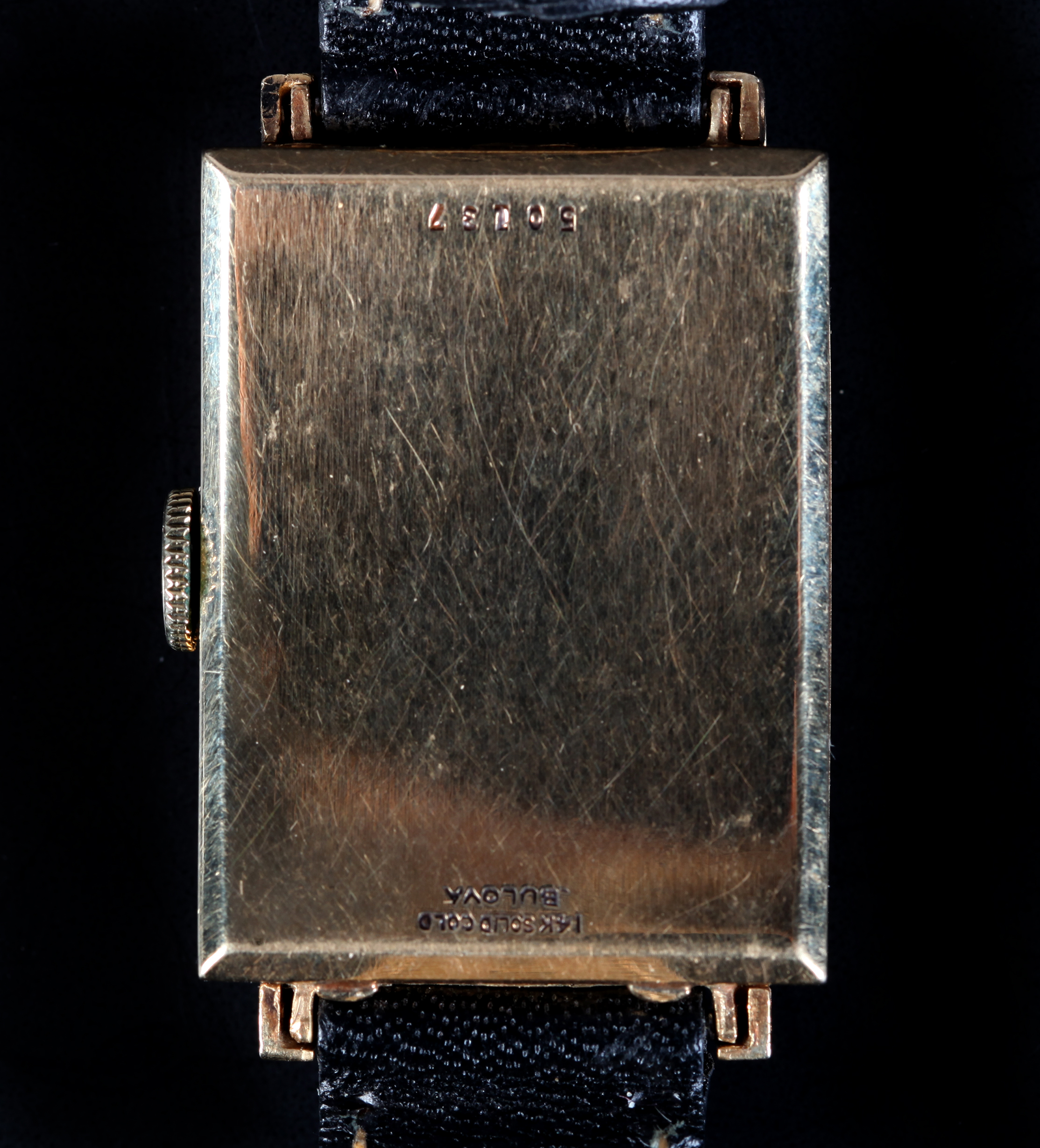 A BULOVA GENTLEMAN'S MANUAL ART DECO WRISTWATCH c.1930 in 14ct gold case No 50137 21 jewelled - Image 2 of 2