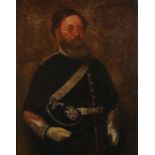 ENGLISH SCHOOL (Late 19th century) Portrait of an Artillery officer, three quarter length, in full