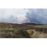 THOMAS WILLIAM HAMMOND (1854-1935), Yorkshire Moors, with approaching storm, pastel, signed lower