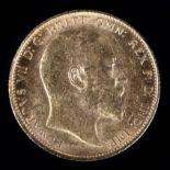 EDWARD VII Sovereign 1907 Sydney Mint VF/GVF